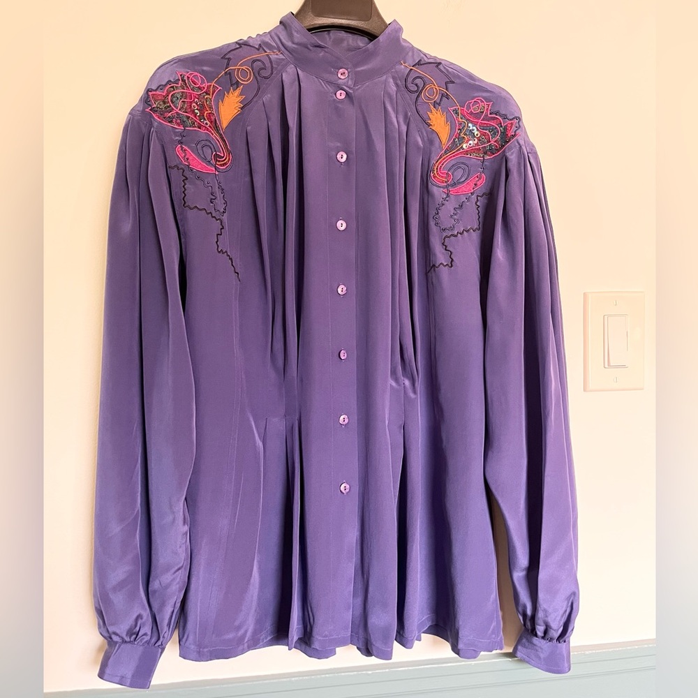 Vintage 80’s silk Marc D’alcy blouse